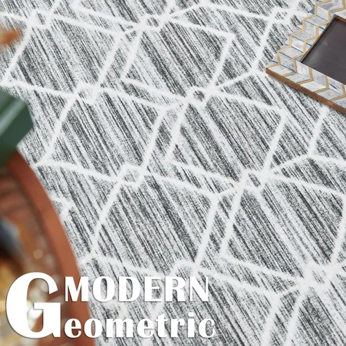 Vista 58 de jinchan Alfombra marroquí de pasillo 2x6 - Alfombra de pasillo lavable a máquina para cocina, alfombra moderna geométrica suave de pelo bajo