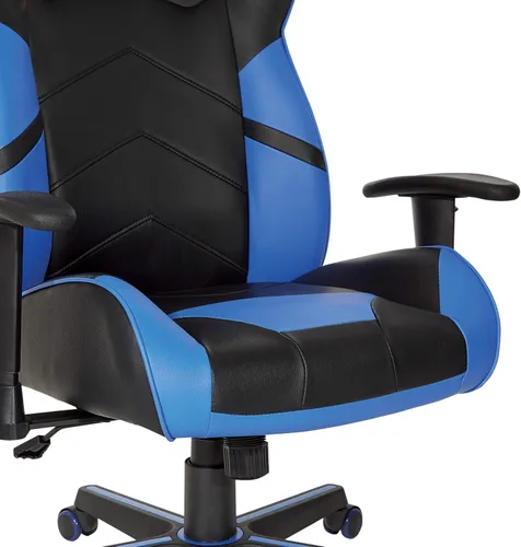 Vista 14 de OSP Home Furnishings Vapor - Silla ergonómica ajustable de piel sintética con respaldo alto y asiento de resorte helicoidal y flujo de aire