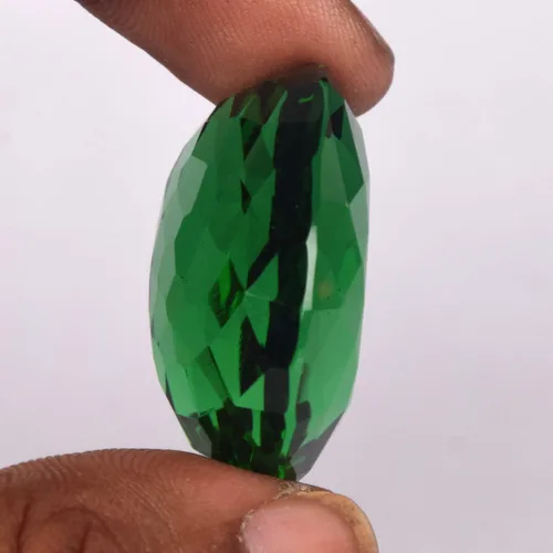 Vista 4 de GEMHUB Tamaño de anillo Amatista verde 94.50 ct Amatista brasileña Forma ovalada Piedra preciosa amatista verde translúcida, Gema, Amatista verde