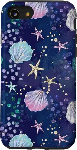 Vista 18 de Summer Aesthetic Seashell Purple Ocean Case for iPhone 17