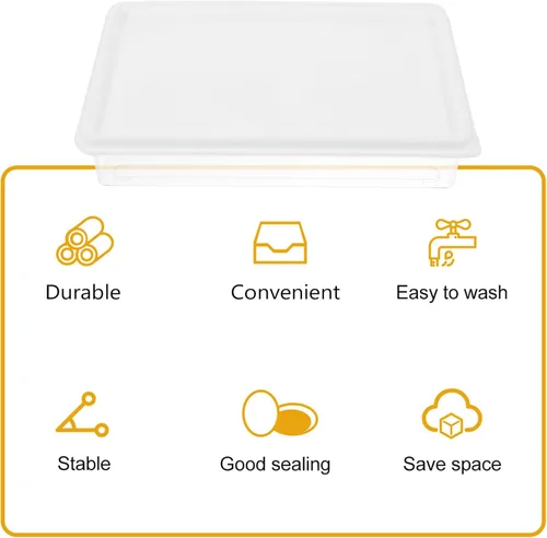 Vista 7 de Luxshiny Bacon Keeper, Saver Cheese Cold Cuts Contenedores de almacenamiento de alimentos de plástico con tapas, caja de almuerzo de 18.6 fl oz