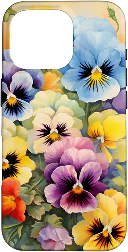 Vista 20 de Southern Boho Chic Happy Pansy Floral Garden Bouquet Case for iPhone 17