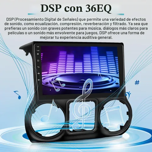 Vista 8 de para Jeep Wrangler 2011-2014 con Apple Carplay inalámbrico y Android Auto, 2+64G 10.1 pulgadas pantalla táctil Android radio de coche, DSP/múltiples