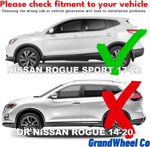 Vista 2 de Deflectores de ventana tintados ahumados con cinta adhesiva para ventana lateral, deflectores de lluvia compatibles con Nissan Rogue Sport 2017-2022