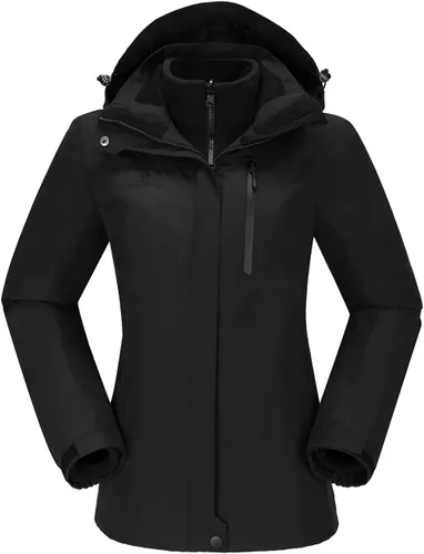 Vista 21 de CAMEL CROWN Chaqueta de esquí impermeable 3 en 1 para mujer, abrigo de invierno rompevientos, chaquetas de snowboard para lluvia, nieve, senderismo