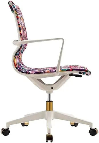 Vista 5 de Eurotech Seating Elizabeth Sutton Collection Wynwood Multi Rose Task - Sillas de nailon para el hogar, oficina, escritorio, marco blanco