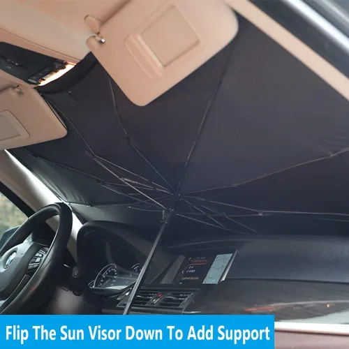 Vista 32 de Parasol plegable para parabrisas de auto para ventana delantera Sombrilla para parabrisas de auto Visor solar para parabrisas 2025 Accesorios