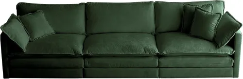 Vista 8 de Sofá modular en forma de U con reposapiés reversible, sofá modular de 5 plazas, sofá esquinero convertible, moderno y minimalista en forma de L