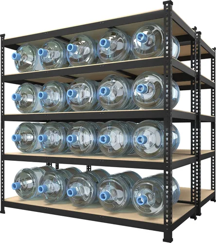 Vista 11 de Prilinex Estantes de almacenamiento resistentes de 48 pulgadas de ancho x 18 pulgadas de profundidad x 72 pulgadas de alto, estantería de metal