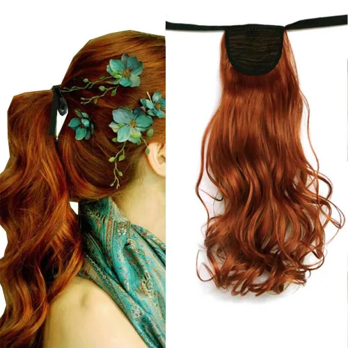 Vista 35 de Extensiones de cabello sintético de 20 pulgadas, 3.17 oz, ondulado, rizado, resistente al calor, fibra sintética para mujer
