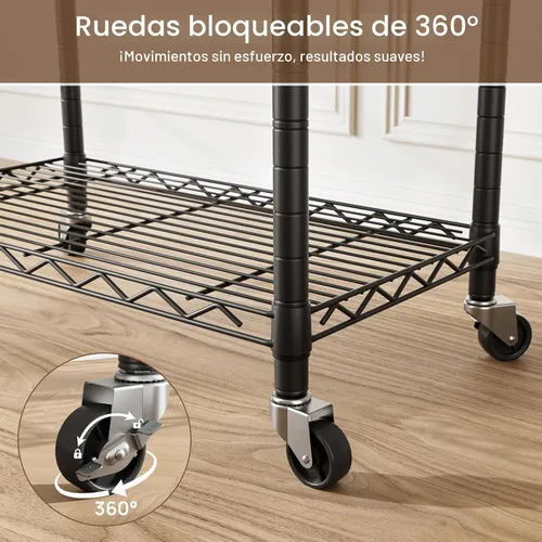 Vista 7 de Golpart Estante de ropa rodante resistente Ruedas Estante de ropa portátil de metal Wardrobe Adjustable Wire Shelving Metal Double Clothing Racks