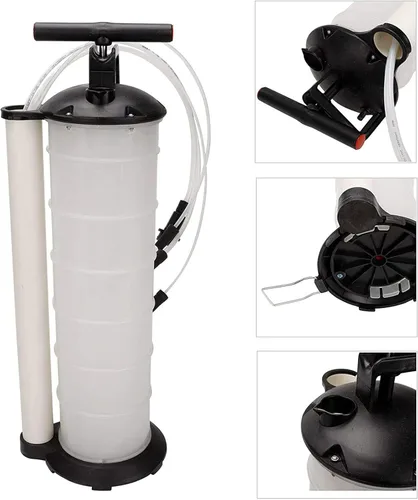 Vista 7 de 7 litros cambiador de aceite Extractor de líquido de vacío Tanque manual de transferencia