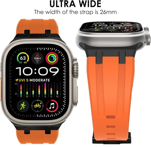 Vista 2 de WINGLE AP - Correas de lujo para Apple Watch Band Ultra 3/2/1 Band Ultra 1.929 in Series 11 10 1.811 in 1.772 in 1.732 in 1.654 in SE 3/2/1 Series 9