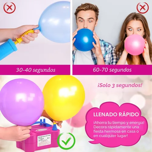 Vista 3 de IDAODAN - Kit de arco de globos y bomba de globos, soporte de arco de globos con bomba eléctrica de globos, arco de guirnalda ancho ajustable