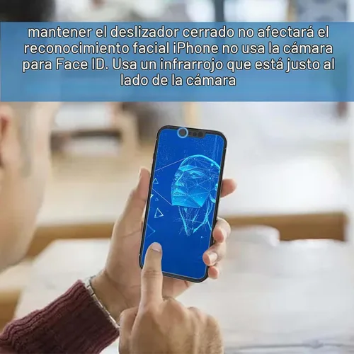 Vista 2 de Funda de privacidad compatible con 13 Pro/iPhone 13 Pro Max con cubierta de cámara frontal, protege la privacidad y la seguridad, pero no afecta