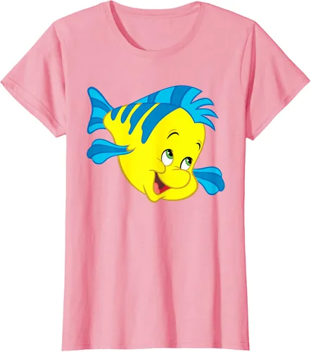 Vista 11 de Disney Camiseta de disfraz de cara grande de la Sirenita Flounder Sidekick