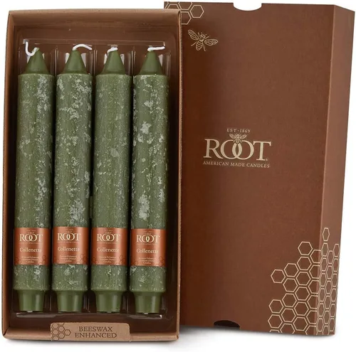 Vista 24 de Root Candles 59572 Timberline Collenette - Velas de cena sin perfume de 5 pulgadas, 8 unidades, oliva oscuro