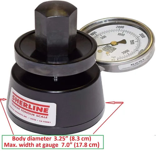 Vista 4 de Sherline Báscula hidráulica de peso de lengua (5781) MUESTRA 0-5000lb y 0.0-4,960.4 lbs. Muy estable