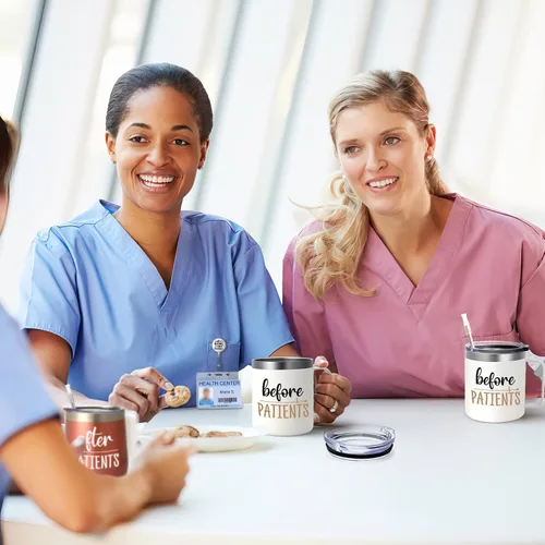 Vista 8 de Regalos LiqCool para Enfermeras y Asistentes Dentales - Taza de 12oz y Vaso de Vino para Enfermeras, Médicos, Dentistas y Médicos - Regalo