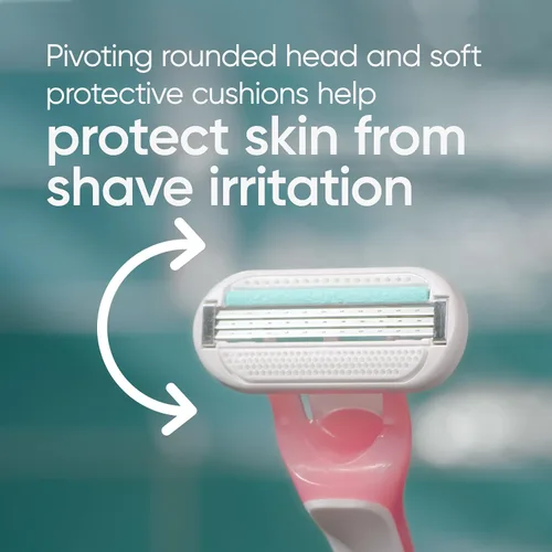 Vista 5 de Gillette Venus Sensitive - Maquinillas de afeitar desechables para mujer, paquete individual de 3 maquinillas de afeitar