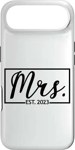Vista 27 de iPhone 16 Mrs. Est. 2023 Casado luna de miel esposa señor a juego caso de boda