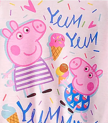Vista 2 de Peppa Pig Pijama de poliéster suave para niñas pequeñas