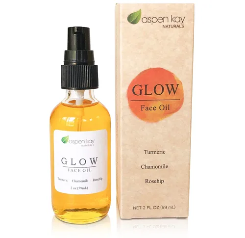 Vista 2 de Aspen Kay Naturals El par perfecto: hidratante natural para rostro y cuerpo para pieles sensibles. (4 onzas) y aceite facial de cúrcuma y rosa