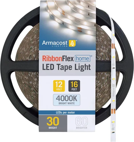 Vista 9 de Armacost Lighting RibbonFlex Home 131232 - Tira de luz LED blanca de 12 V, 30 LED/m 2700K, 16 pies (16.4 ft)