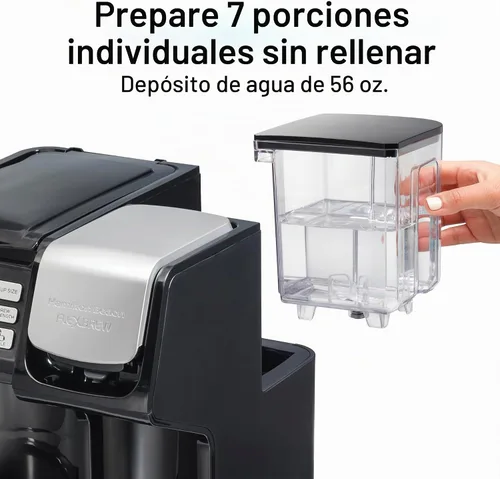 Vista 3 de Hamilton Beach FlexBrew Trio - Cafetera de goteo de 2 vías y una sola Negro