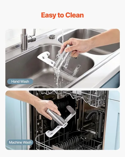 Vista 6 de VEVOR Máquina comercial de helado duro, 500 W, 1.32 galones/hora, heladera de gelato duro con cilindro de acero inoxidable 304 de 2.8 L, panel LED