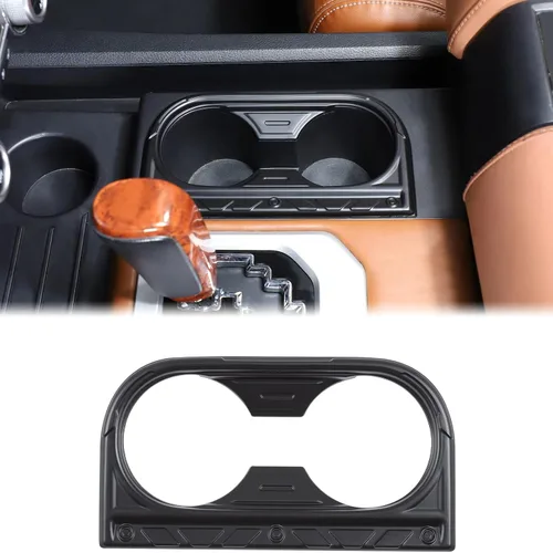 Vista 11 de Aunginsy Moldura del Portavasos del Reposabrazos Central del Asiento Delantero Compatible con Toyota Tundra 2014-2021, Cubierta Decorativa del Panel
