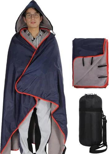 Vista 8 de REDCAMP Manta grande impermeable para estadio para deportes al aire libre, suave y cálida, manta de campamento de forro polar resistente al viento