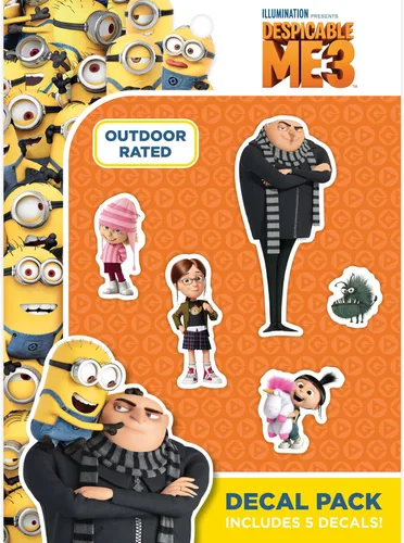 Vista 14 de Calcomanías de Minions de Despicable Me - Juego de 3 calcomanías Stuart para botella de agua de coche, bicicleta, casco, laptop, monopatín