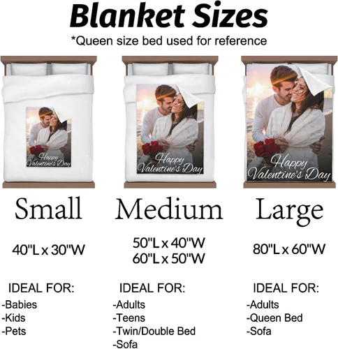 Vista 4 de Printwoo Mantas personalizadas con foto, manta de fotos personalizada, mantas personalizadas con imagen, regalos personalizados para mujeres