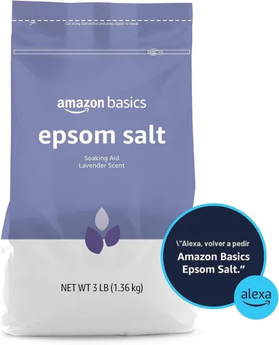 Vista 4 de Amazon Basics - Esencia para remojar sal Epsom con aroma a lavanda, 3 libras, paquete de 1 (anteriormente Solimo)