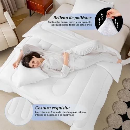 Vista 9 de Erosebridal Juego de edredón tamaño individual para niñas, juegos de ropa de cama de sirena para niñas y niños pequeños, edredón de escamas de peces