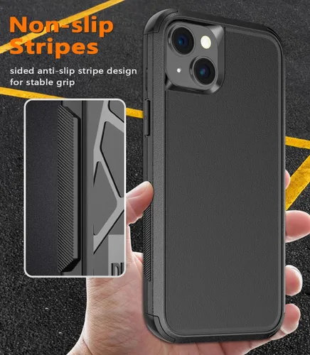 Vista 6 de Diverbox Funda para iPhone 15 Plus [a prueba de golpes] [a prueba de caídas] [protector de pantalla de vidrio templado], funda de protección