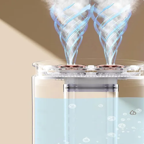 Vista 3 de Humidificadores para dormitorio, humidificador de niebla fría de gran tamaño de 1.5 litros con difusor de aceite y luz nocturna, humidificadores