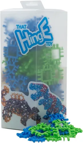 Vista 14 de That Hinge Toy - Juego de 82 piezas azul + rosa, animal + más juguete de construcción STEM