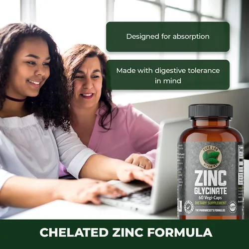 Vista 5 de Pure Lab Vitamins Glicinato de zinc – 60 cápsulas vegetales