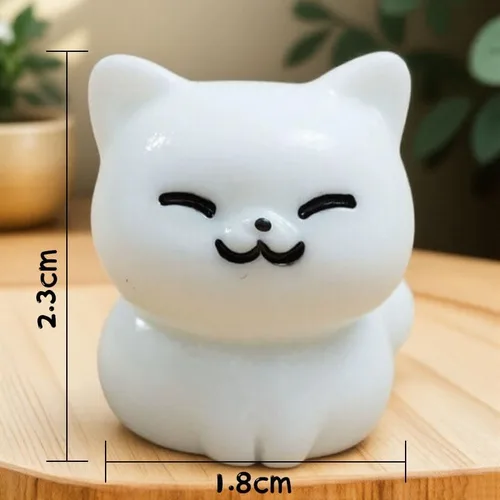 Vista 6 de 10 piezas de mini gatos de resina, diminutas figuras de plástico para ocultar micro animales para decoración de manualidades, decoración