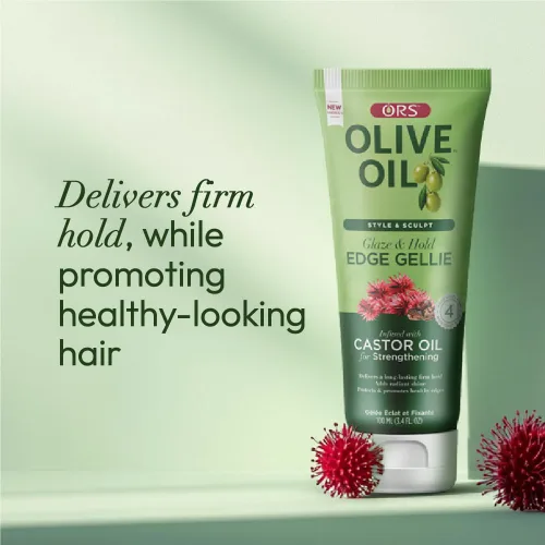 Vista 6 de ORS Style & Sculpt Edge Gellie con aceite de ricino para fortalecer 3.5 onzas
