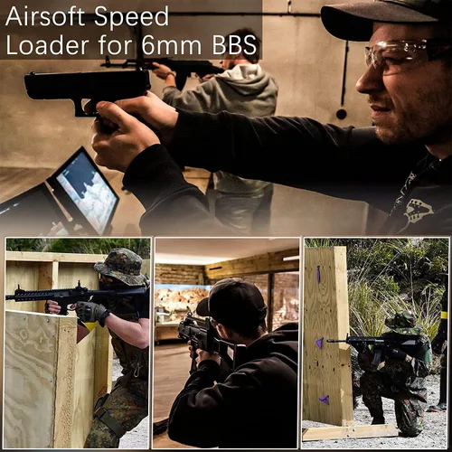 Vista 5 de Ludex Cargador de velocidad Airsoft de 6 mm para cargador de tamaño pistola/SMG/rifle, 500 rondas - Cargador de BB Airsoft de gran capacidad