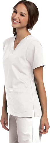 Vista 2 de Landau Essentials 8219 - Camiseta médica con cuello en V y 4 bolsillos para mujer