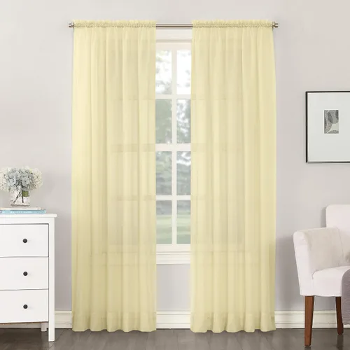 Vista 22 de No. 918 Emily Panel de cortina de gasa transparente Gris antracita