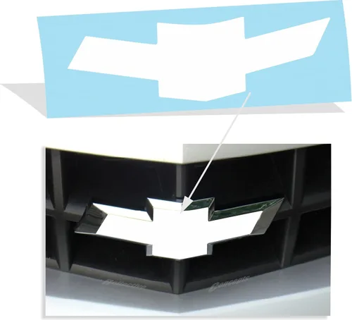 Vista 10 de Calcomanía delantera para insignia frontal de auto, (3D Carbon Fiber) Color de la pegatina: Fibra