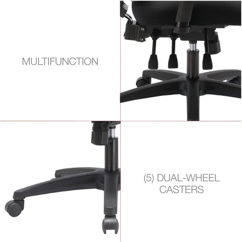 Vista 7 de Alera ALE Envy Series Silla multifunción de malla con respaldo alto, color negro