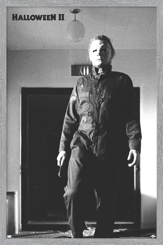 Vista 15 de Trends International Halloween II - Póster de pared de Michael Hallway, 14.72 x 22.37 pulgadas, versión enmarcada de madera de granero