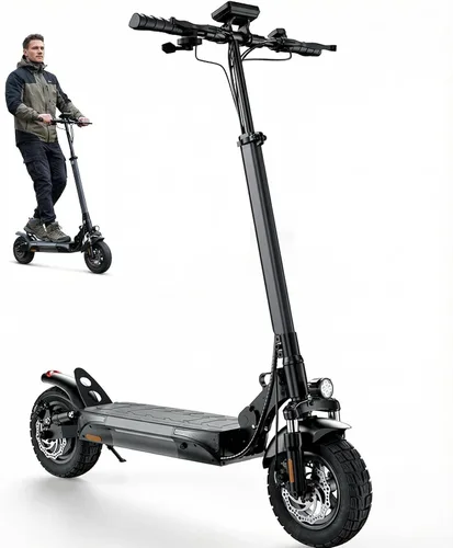 Vista 10 de Electric Scooter, 28/22 Miles Range, 28/23 MPH Speed, 10" Tire, 1000/500W Powerful Motor, Disc Brake & Smart APP, with Lights, Portable Foldable