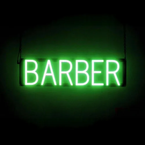 Vista 15 de SpellBrite Letrero LED Neon BARBER SHOP para negocios - Blanco, 24" x 15